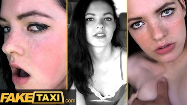 Fake Taxi - 18yr Euro teen Anie Darling gets her cum on her pretty face after tight pussy is stretched by thick cock