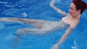 I invite my neighbor to my pool, while he watches me masturbate for him