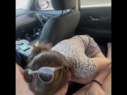POV full video extremely risky public car sex on the side of a busy highway along the beach creampie 2/16