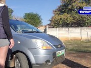 Fucking my neigbours wife in her ass on her car 1/16