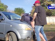 Fucking my neigbours wife in her ass on her car 12/16