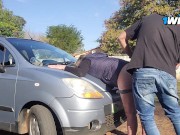Fucking my neigbours wife in her ass on her car 3/16