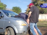 Fucking my neigbours wife in her ass on her car 9/16