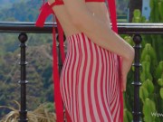 WOWGIRLS Gorgeous skinny girl Leona Mia taking off all her clothes and masturbating 1/16