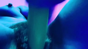 big squirt in gym tanning room fucking myself with 13 inch dildo
