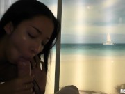 Skinny Polynesian slut with high waist & round ass rams my dick 12/16