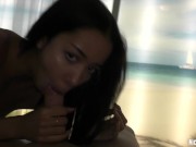 Skinny Polynesian slut with high waist & round ass rams my dick 13/16