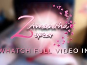 Zamantha Lopez / MILF with huge tits masturbates her pink pussy until she cums 16/16