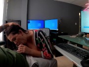 I seduce my manager and his huge cock to penetrate my tight pink pussy 9/16