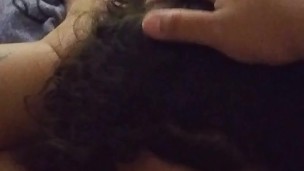 My girl sucking my pussy and i poke my belly button