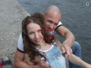 Brunette teen with natural boobs doing splits while getting power-fucked 1/16