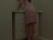 Teasing Coed Calantha Wants To Shave Her Fuzzy Young Snatch For You! 1/16