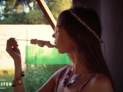 Relentless hippie had sex with me at the Woodstock festival. Fucked for three days 1/16