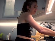 Cute teen sucks my cock and i cum in her mouth after i fuck her 1/16