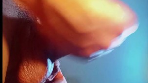"Guy masturbates his veiny cock to please you"