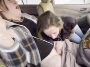 girl surprised me while jerking off in the car 3/16