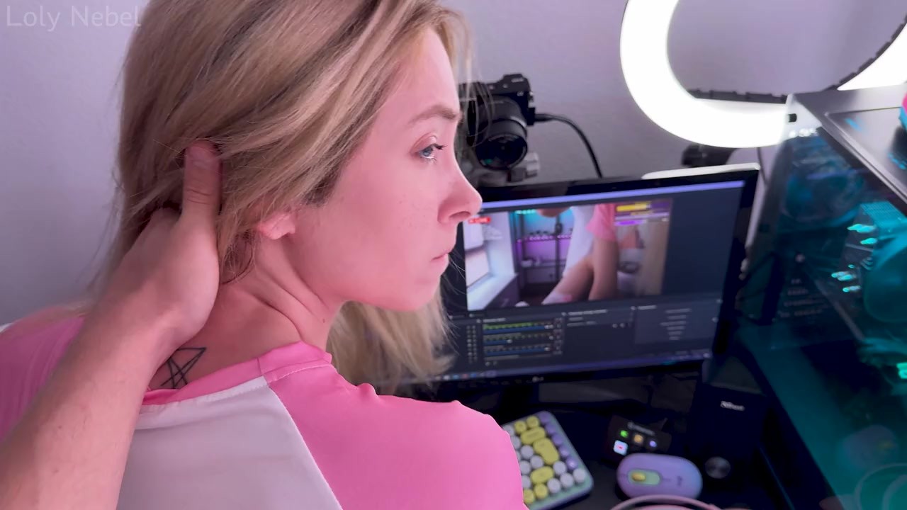 Stepsister was caught doing webcam, now she also acts in porn - Loly Nebel - RedTube