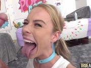 TRUE ANAL Hot blonde spinner Summer Vixen has her gaping ass filled up with cum 10/16