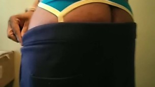 Black Stocky shows jockstrap