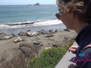 GFE Session with Serena Hill getting head on the beach and fucking her from behind POV 3/16