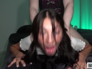 ROUGH THROAT AND PUSSY FUCK MAKES HER CUM - Juicy Alison 9/16