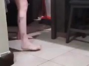 Sweeping & mopping the floors barefoot in my little skirt bending over teasing you 2/16