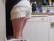 Sweeping & mopping the floors barefoot in my little skirt bending over teasing you 3/16