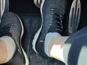 Revving my car with my sketchers sneakers 10/16