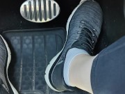 Revving my car with my sketchers sneakers 13/16