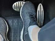 Revving my car with my sketchers sneakers 15/16
