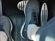 Revving my car with my sketchers sneakers 16/16