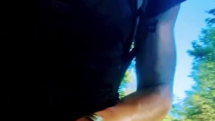 Just being a tease on my bike playing with my sausage