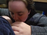 Stepsister sucks off daddy at dinner table 1/16