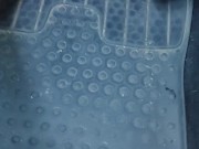 Hard long pressing pedals while driving in my pink pink platform heels & moaning loud 16/16