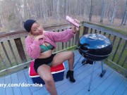 Ebony Amateur Fucked Hard Outside On Balcony - Lustery 4/16