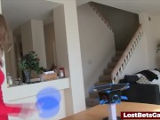 A mystery girl box leads to a strip game and a steamy threesome sex 6/16