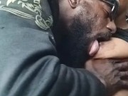 SOFT TITTIES IN HIS MOUTH WHILE HE'S BOOKING A ROOM TO BANG HER PUSSY OUT!!!!!!!! 1/16