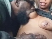 SOFT TITTIES IN HIS MOUTH WHILE HE'S BOOKING A ROOM TO BANG HER PUSSY OUT!!!!!!!! 9/16