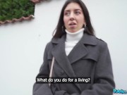 PublicAgent (full scene) Russian woman with tiny ass and grippy pussy cheats on her boyfriend with big cock for quick cash 1/16