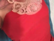 Explosive squirt rubbing my clit