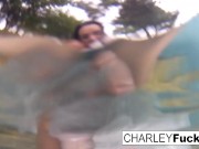 Gorgeous and Busty Brunette Loves Showing Her Body 7/16