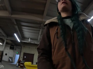 I Left my Clothes BEHIND and SQUIRTED! | Public Nudity Warehouse Dare