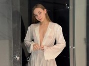 Transparent Silky Crop Top Dry vs Wet 12/16