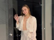 Transparent Silky Crop Top Dry vs Wet 16/16