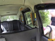 FakeTaxi very cute teen babe with pink hair and nice soft body gets eaten to orgasm and fucked hard outside 16/16