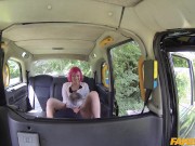FakeTaxi very cute teen babe with pink hair and nice soft body gets eaten to orgasm and fucked hard outside 2/16