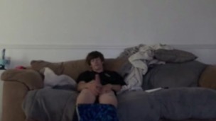 Horny twink home alone