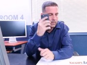 Raunchy Blonde Office Worker Makes Porn Fantasy Real 3/16