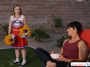 Cheerleading Slut Gets Her Shaved Pussy Drilled 4/16