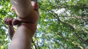 Big dick play otdoor